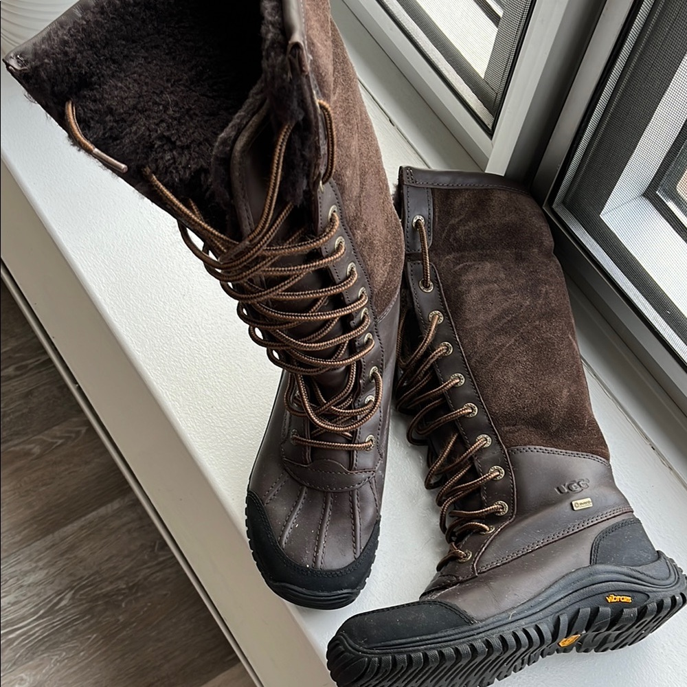 UGG Brown Leather and Suede Boots